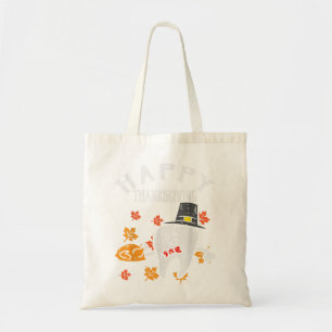 Tooth Leaves Turkey Happy Thanksgiving Dentist Den Tote Bag