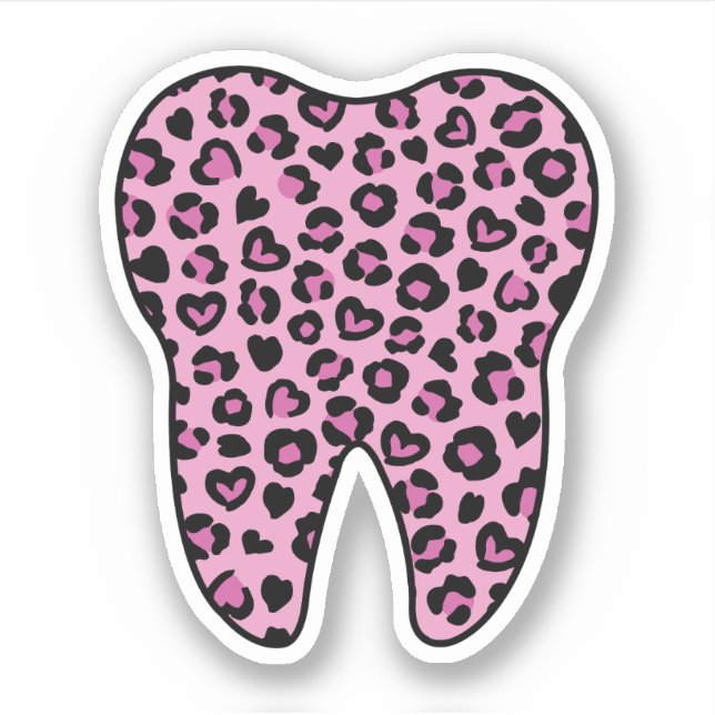 Tooth Leopard Print, Gift for Dental Assistant (Front)