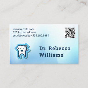 Tooth Logo   QR Barcode Business Card