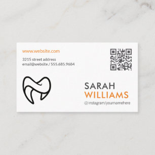 Tooth Logo   QR Code Business Card