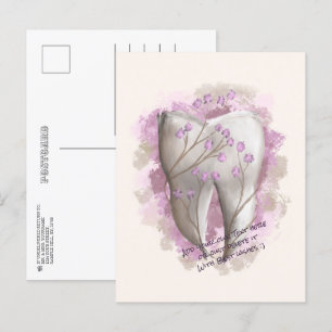 Tooth Painting. Dentist, Dental Assistant Template Postcard