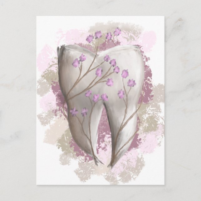 Tooth Painting. Dentist, Dental, Dentistry. Gift.  Holiday Postcard (Front)