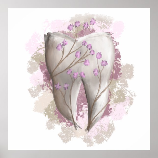 Tooth Painting. Dentist, Dental. Gift/Dedication Poster (Front)