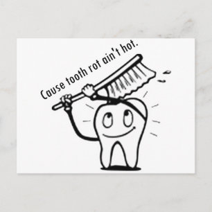 Tooth Rot Ain't Hot Postcard