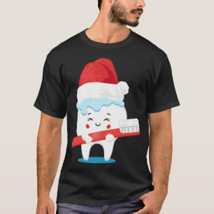 Tooth Santa Christmas Cute X-Mas Dental Assistant T-Shirt
