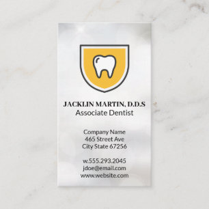 Tooth Shield Dentist Logo Business Card
