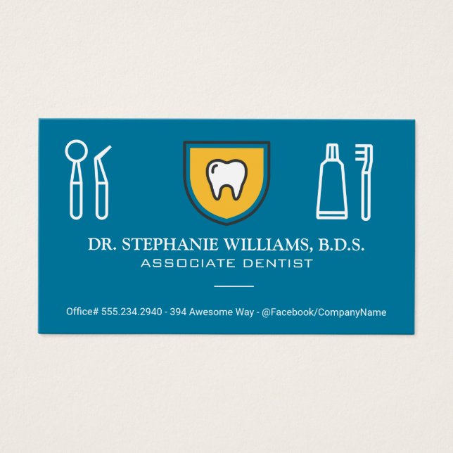 Tooth Shield Logo | Dental (Front)