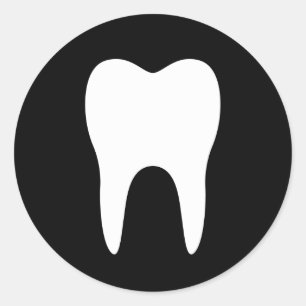 Tooth silhouette black dentist dental sticker