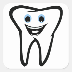 Tooth Square Sticker