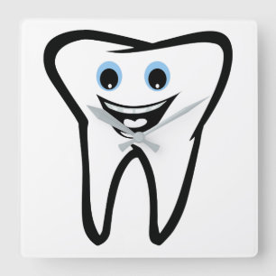 Tooth Square Wall Clock