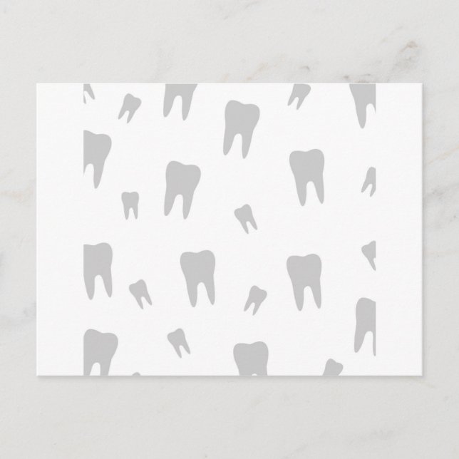 Tooth wallpaper for dentist postcard (Front)