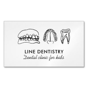 Tooth whitening dental clinic basic dentist Magnetic business card
