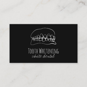 Tooth whitening dental drawing business card