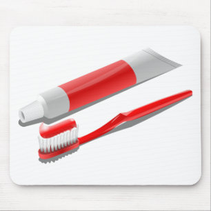 Toothbrush And Toothpaste Mouse Mat