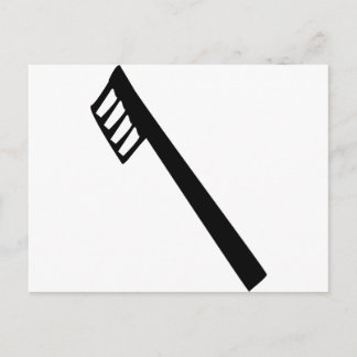toothbrush icon postcard