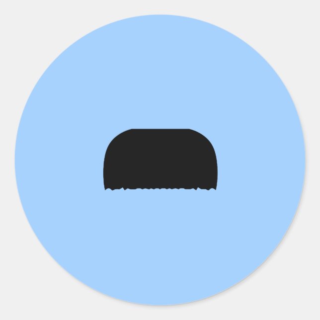 Toothbrush Moustache Classic Round Sticker (Front)