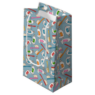 Toothbrush & Toothpaste Pattern Small Gift Bag