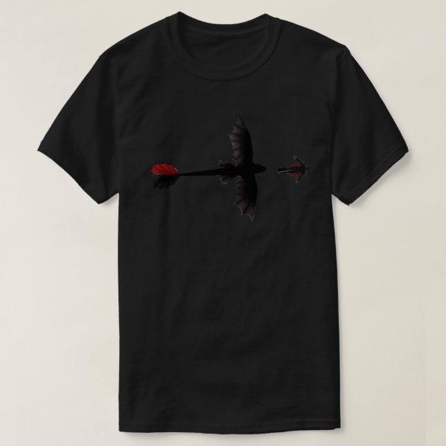 toothless and hiccup flying - how to train your dr T-Shirt (Design Front)
