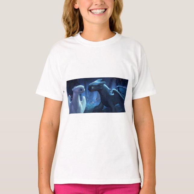 Toothless And Light Fury T-Shirt (Front)