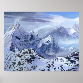 Toothless Landscape Painting Poster