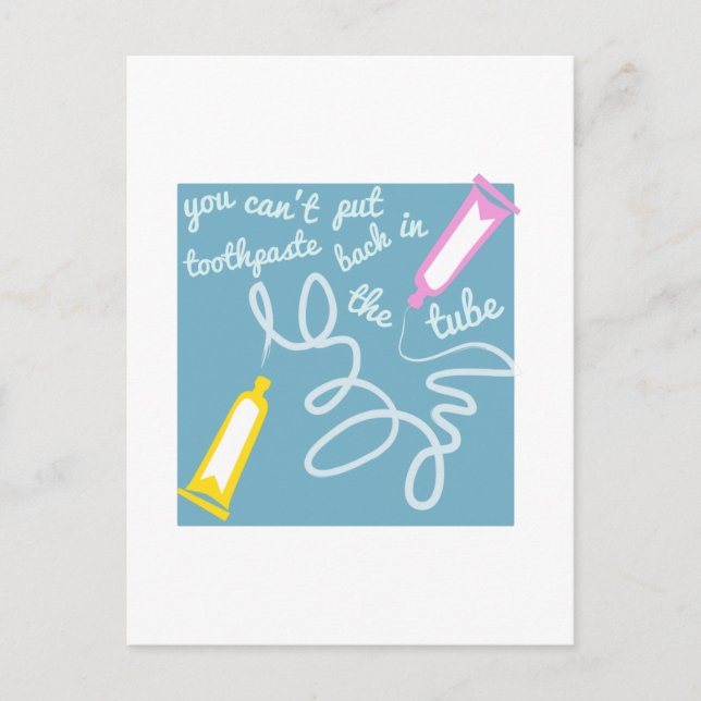 Toothpaste In Tube Postcard (Front)