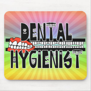 TOOTHY DENTAL HYGIENIST LOGO MOUSE MAT