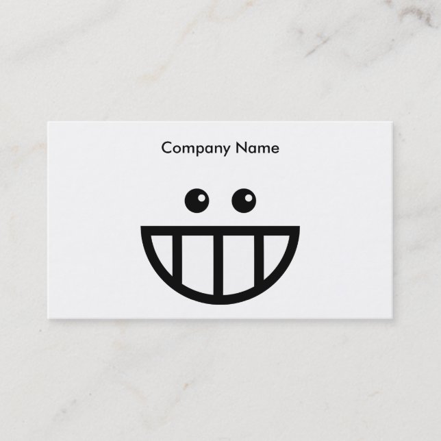 Toothy Face, Company Name Business Card (Front)