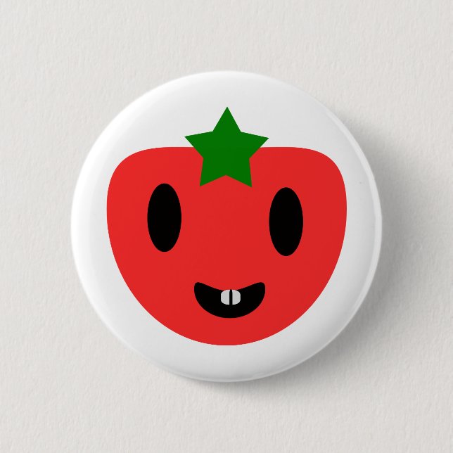 Toothy Tomato 6 Cm Round Badge (Front)