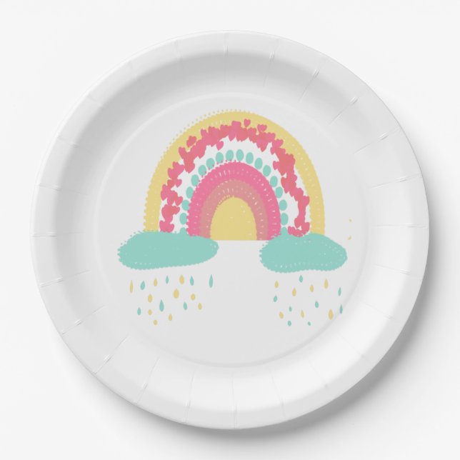Tootsie Fruity Rainbow Paper Plate  (Front)