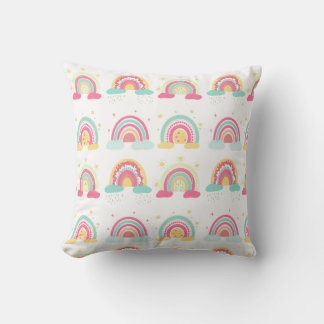 Tootsie Fruity Rainbow Throw Pillow