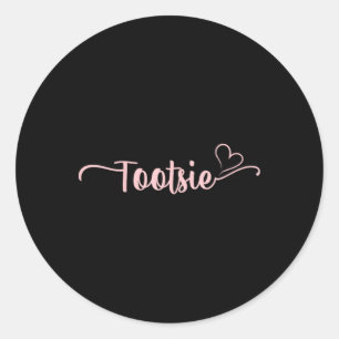 Tootsie Heart Xmas Grandma Women Mother's Day Chri Classic Round Sticker