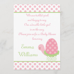 Tootsie Turtle Baby Shower Invitation 5" x 7"