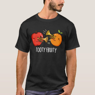 Tooty Fruity Funny Fruit Musician Pun Dark BG T-Shirt