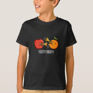 Tooty Fruity Funny Fruit Musician Pun Dark BG T-Shirt