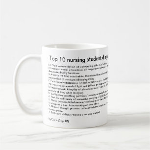 Top 10 nursing student diagnoses coffee mug