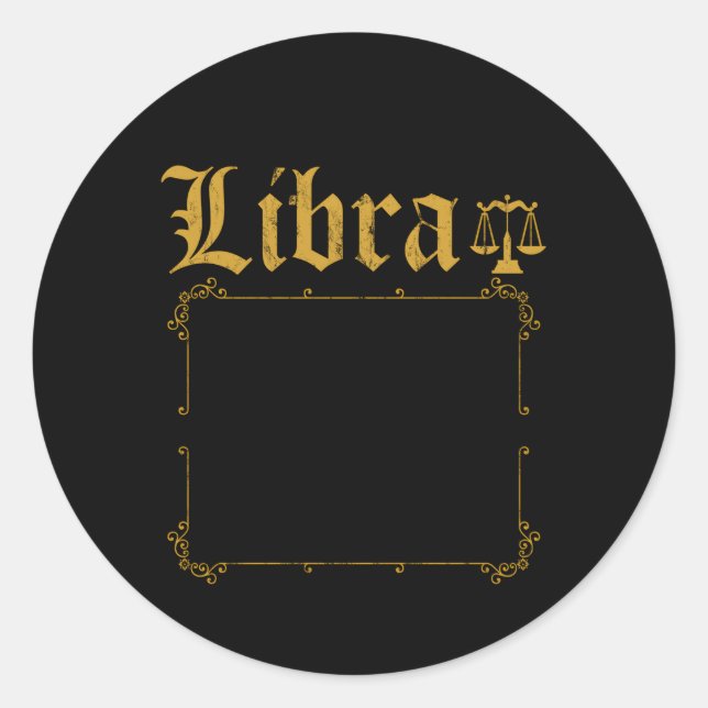 Top 10 Rules Libra Horoscope Classic Round Sticker (Front)