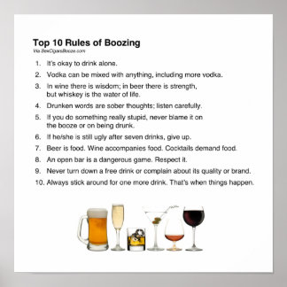 Top 10 Rules of Boozing Poster
