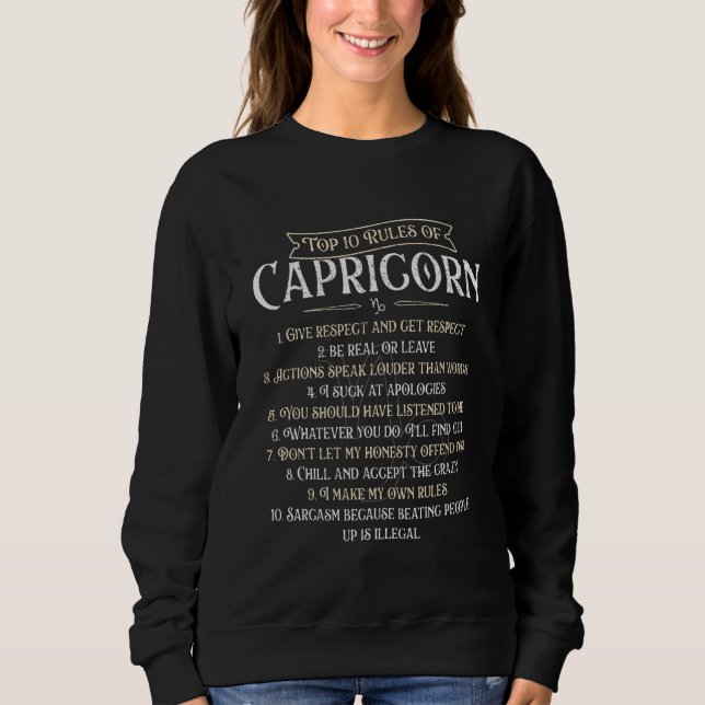 Top 10 Rules Of Capricorn  Astrology Horoscope Zod (Front)