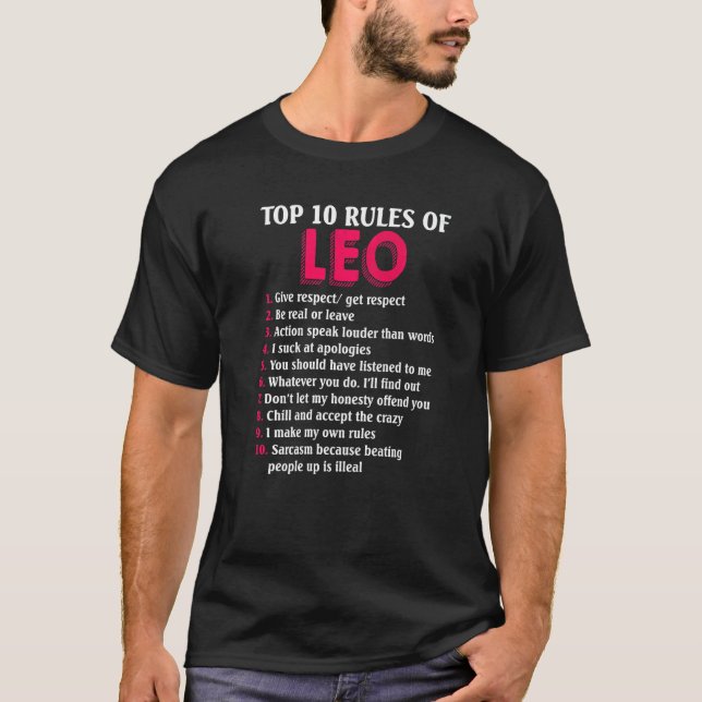 Top 10 Rules Of Leo Zodiac Sign   (Front)