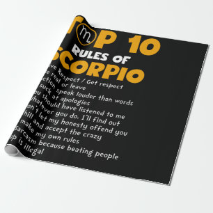 Top 10 Rules of Scorpio Birthday Gifts Wrapping Paper