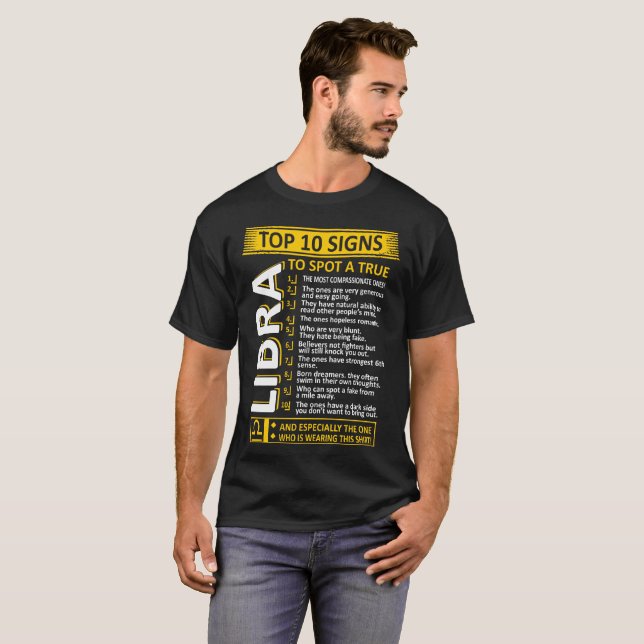 Top 10 Signs To Spot True Libra Zodiac Tshirt (Front Full)