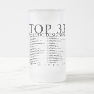 Top 33 Graphic Designers in History_01 Frosted Glass Beer Mug
