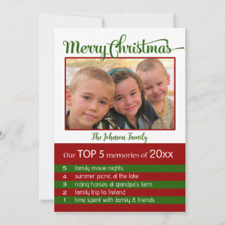 Top 5 Memories of the year Christmas  Invitation