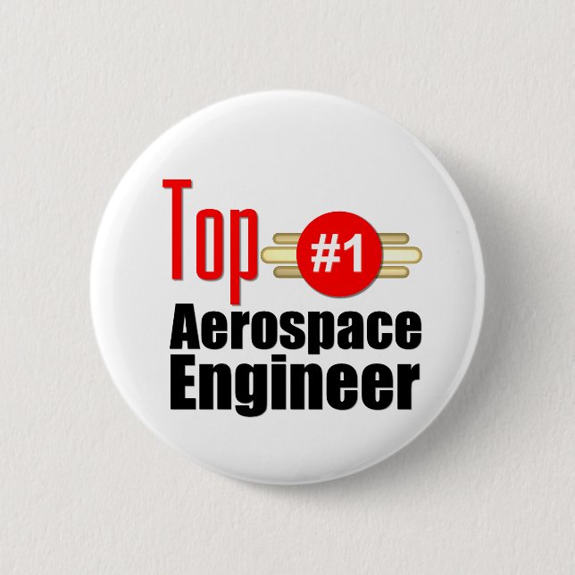 Top Aerospace Engineer 6 Cm Round Badge (Front)