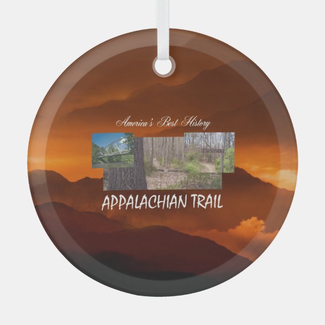 TOP Appalachian Trail Glass Ornament (Front)