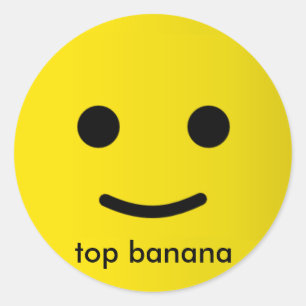 top banana classic round sticker