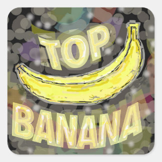 Top banana. square sticker
