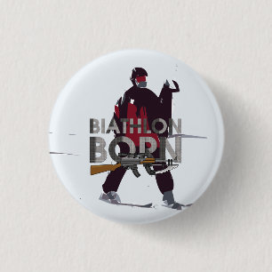 TOP Biathlon Born 3 Cm Round Badge
