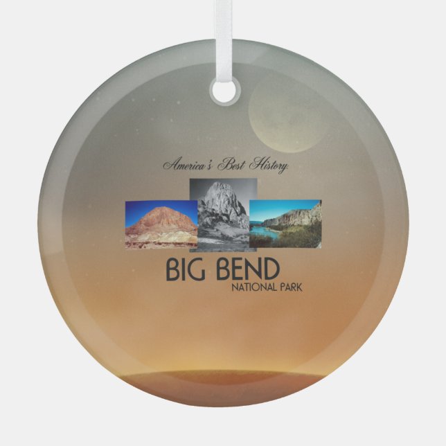 TOP Big Bend Glass Ornament (Front)