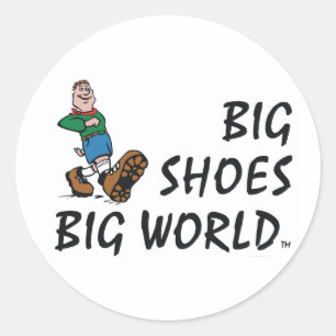 TOP Big Shoes Big World Classic Round Sticker